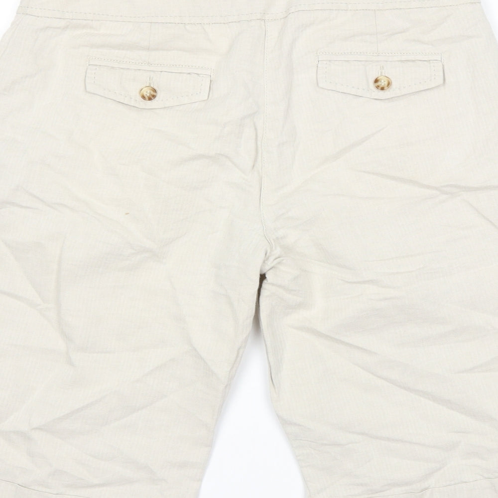 Marks and Spencer Womens Beige   Chino Shorts Size 14