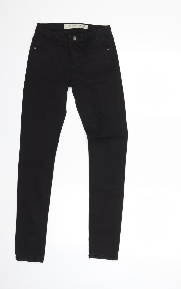Denim & Co. Womens Black Denim Skinny Jeans Size 6 L29 in