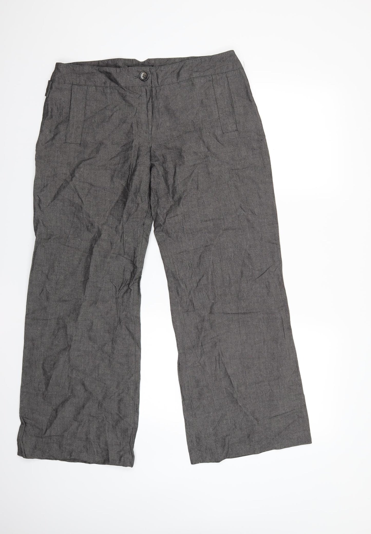 Marks and Spencer Womens Grey   Trousers  Size 14 L28 in