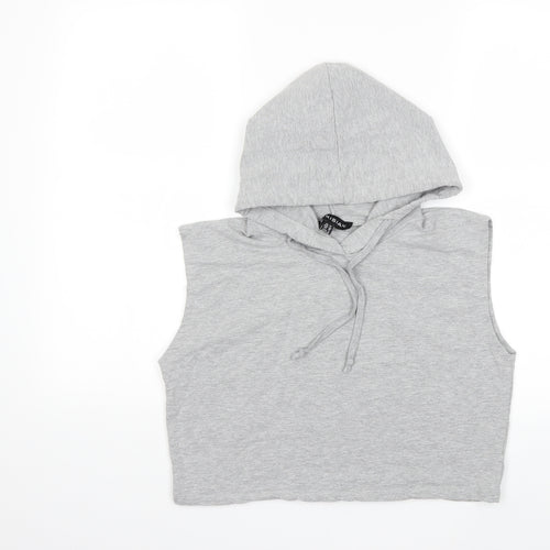 PARISIAN SIGNATURE Womens Grey   Pullover Hoodie Size 14