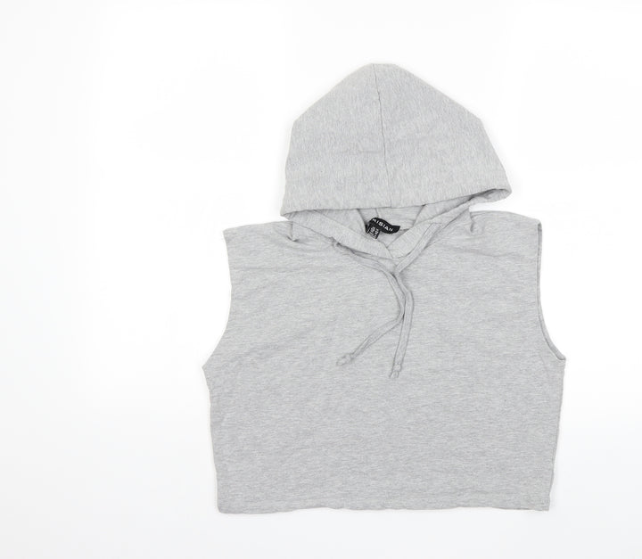 PARISIAN SIGNATURE Womens Grey Pullover Hoodie Size 14