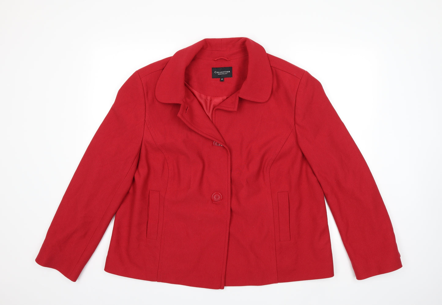 Debenhams Womens Red   Jacket Coat Size 22