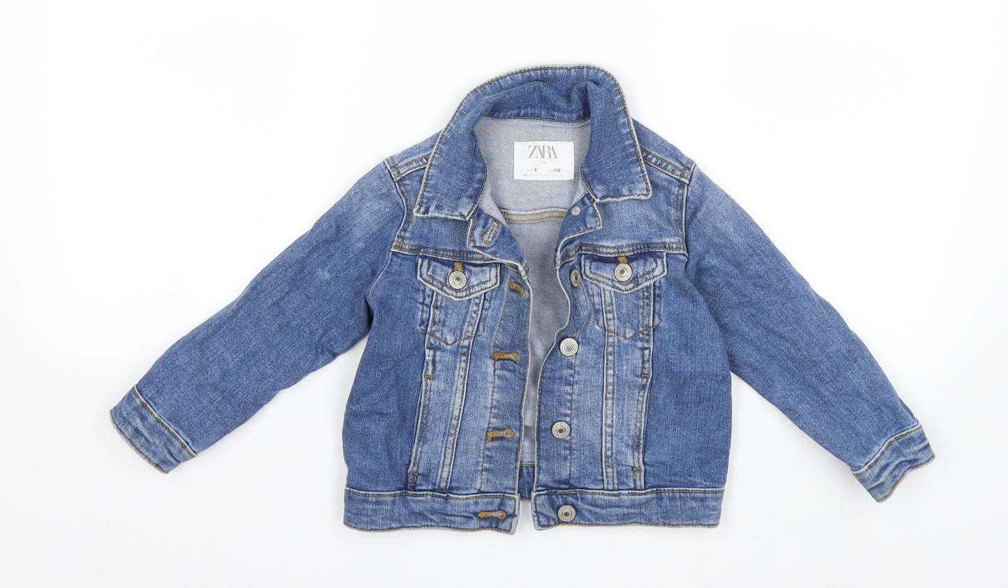 Zara Girls Blue  Denim Jacket  Size 5 Years