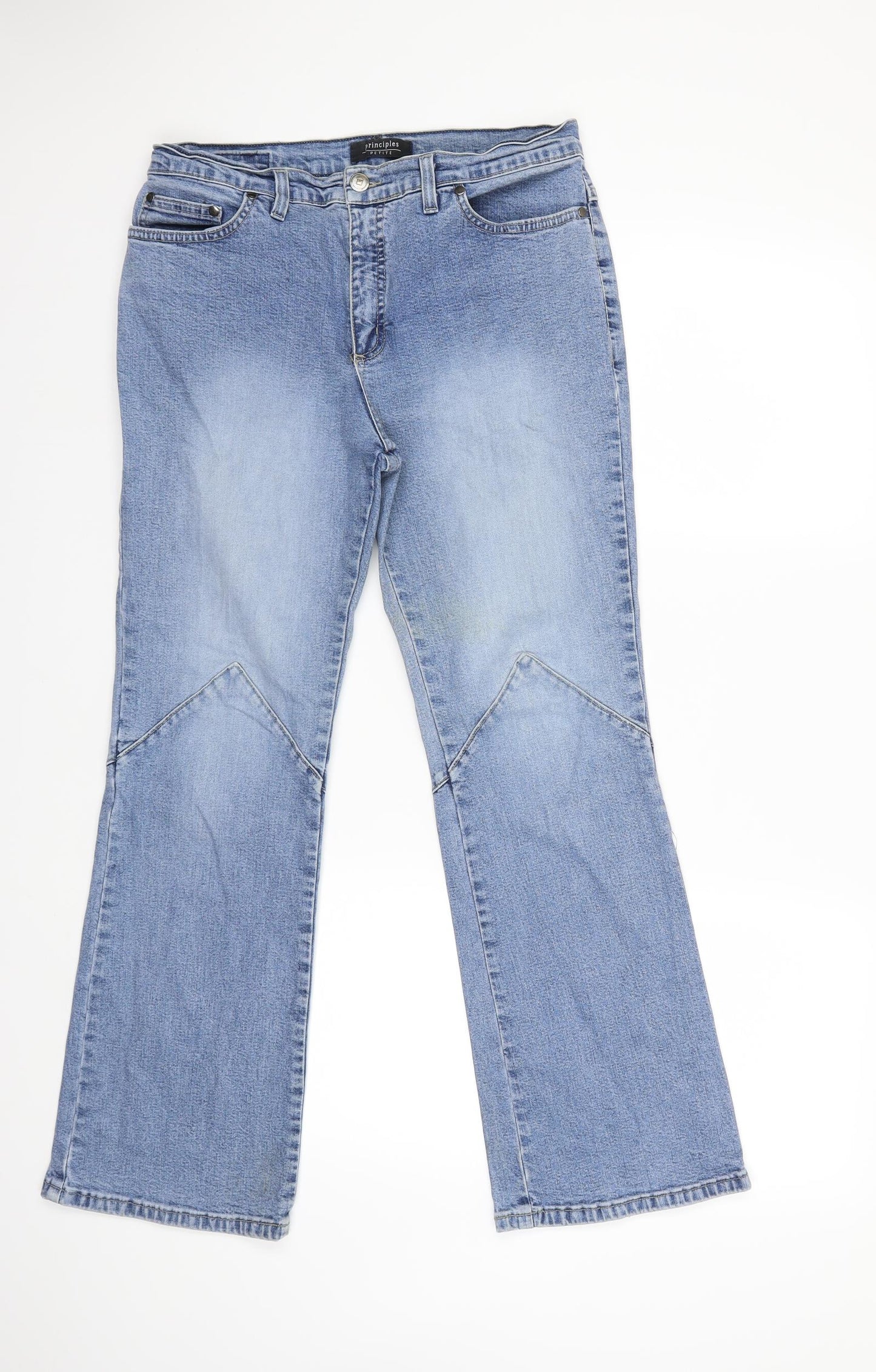 Principles Womens Blue  Denim Flared Jeans Size 12 L28 in