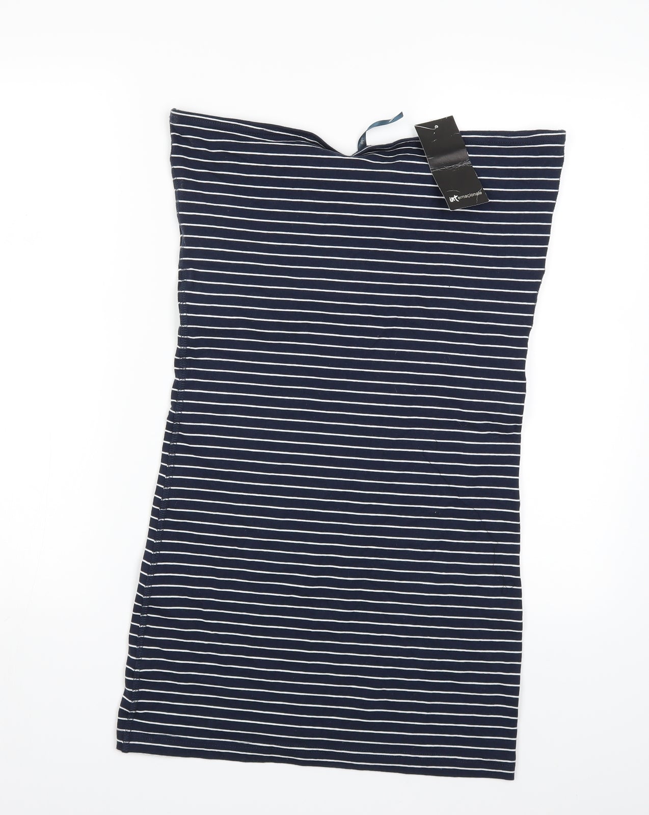 Internacionale Womens Blue Striped  Bodycon  Size 14