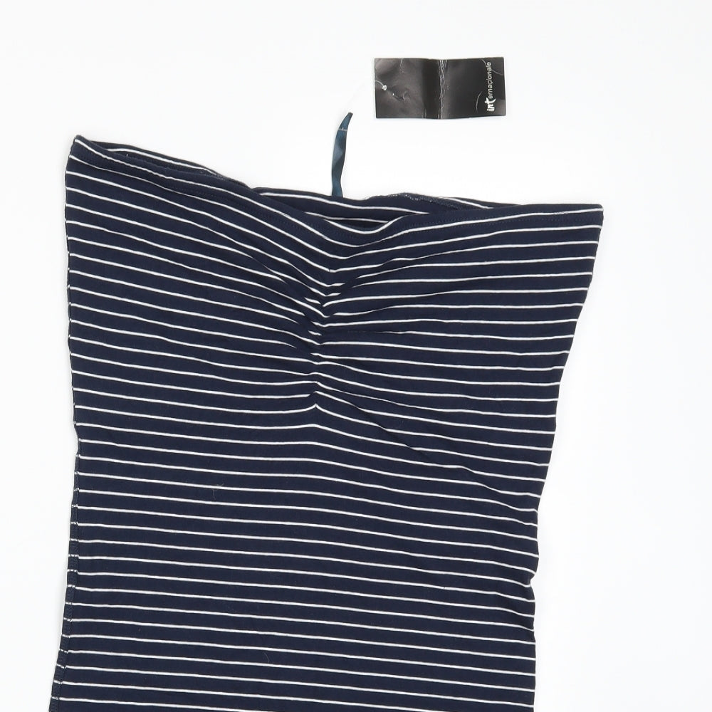 Internacionale Womens Blue Striped  Bodycon  Size 14