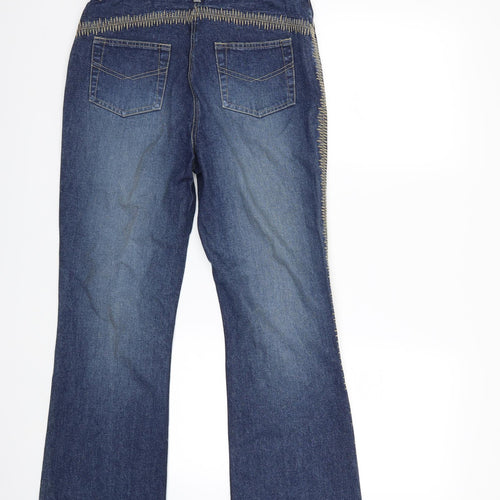 Principles Womens Blue  Denim Flared Jeans Size 12 L27 in