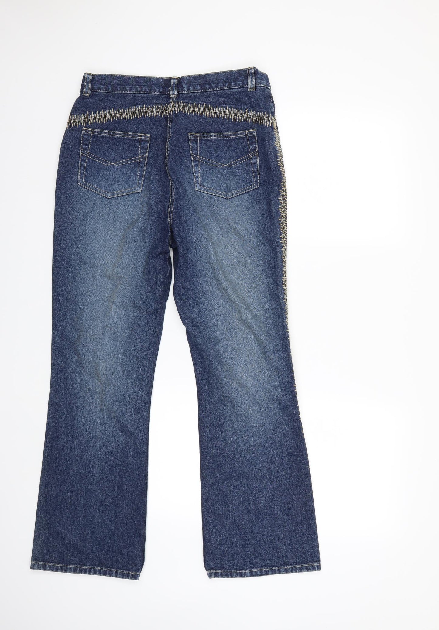 Principles Womens Blue  Denim Flared Jeans Size 12 L27 in
