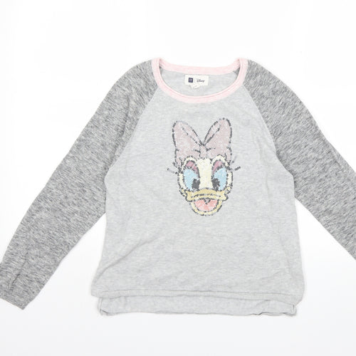 Gap Girls Grey   Pullover Jumper Size 10-11 Years