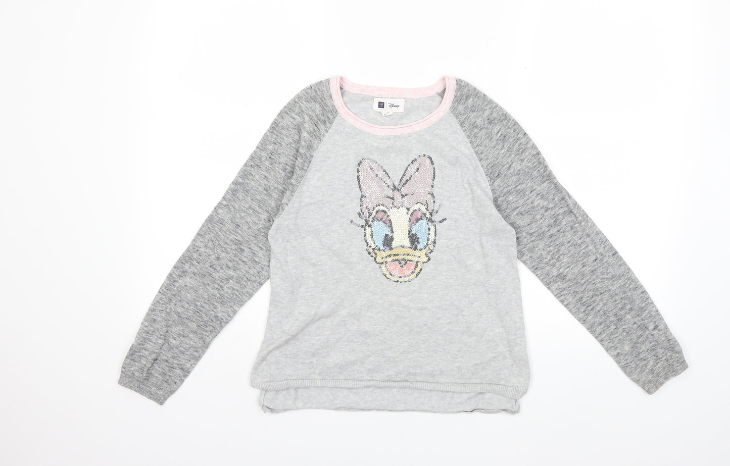 Gap Girls Grey   Pullover Jumper Size 10-11 Years