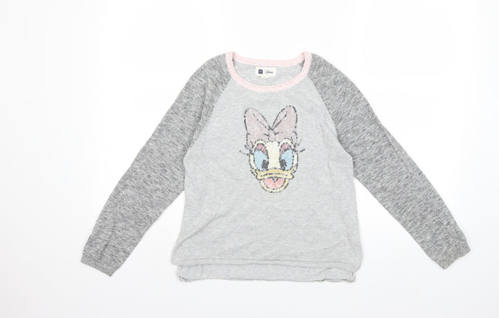 Gap Girls Grey Pullover Jumper Size 10-11 Years