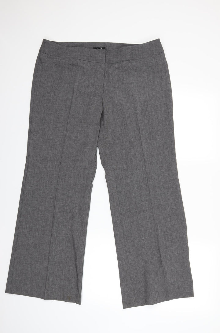 Jacob Womens Grey Trousers Size 36 in L28 in