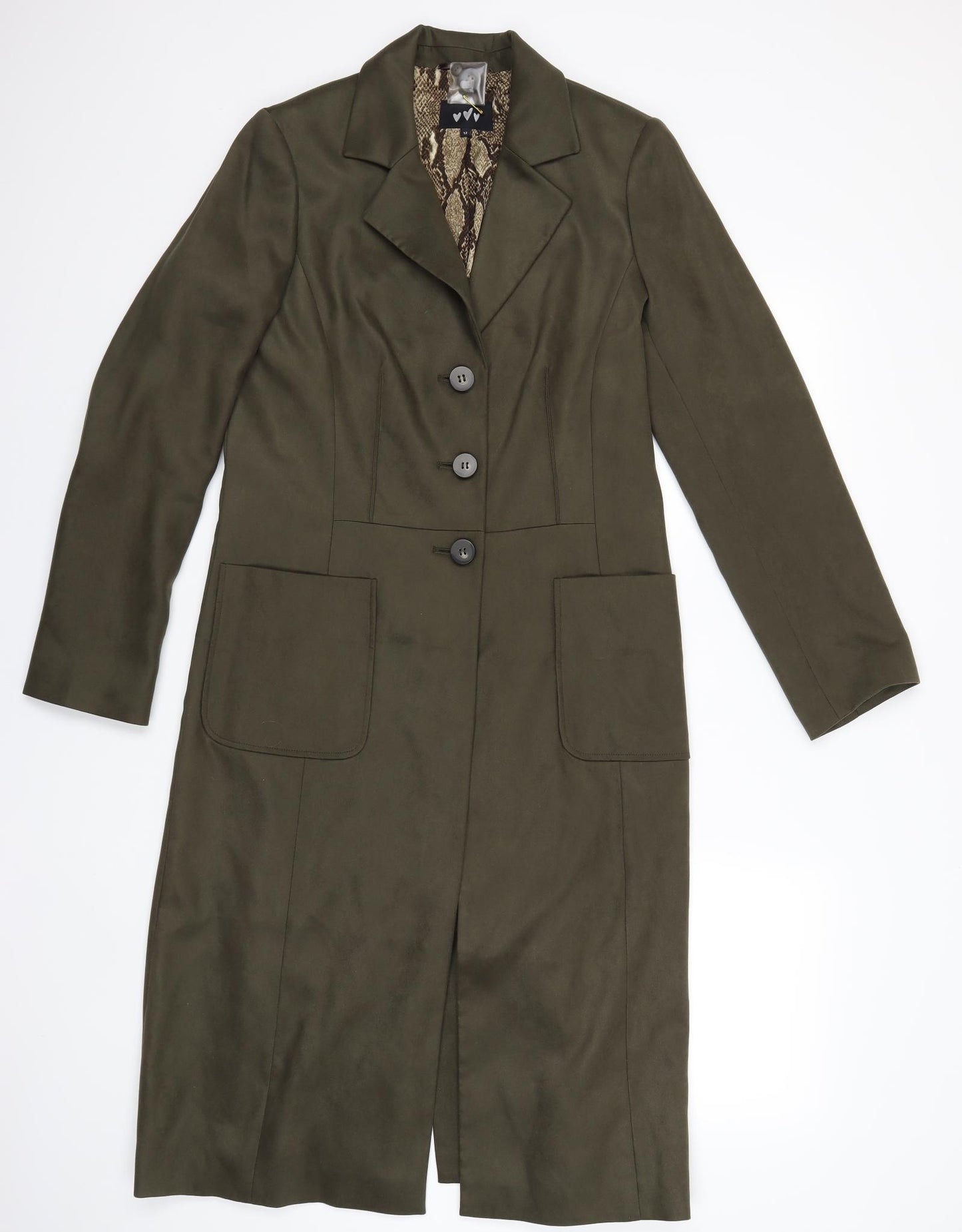 Per Una Womens Green   Overcoat Coat Size 12