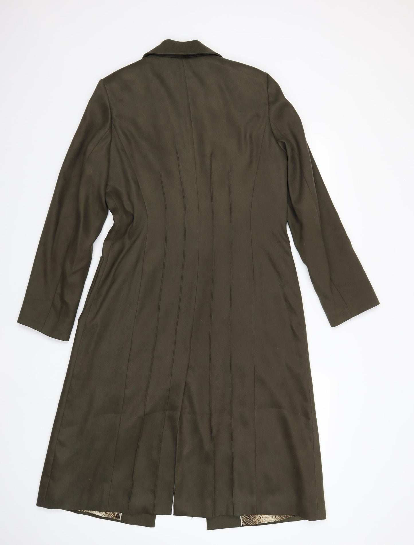 Per Una Womens Green   Overcoat Coat Size 12