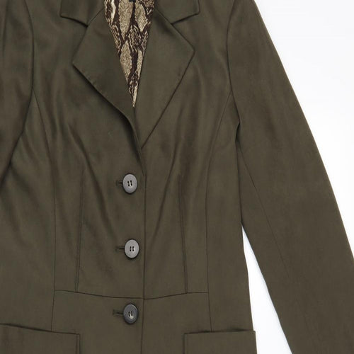 Per Una Womens Green   Overcoat Coat Size 12