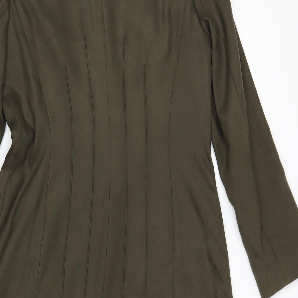 Per Una Womens Green   Overcoat Coat Size 12