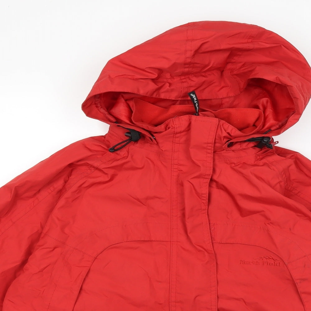 North Field Mens Red   Rain Coat Coat Size M