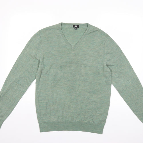 Uniqlo Mens Green  Knit Pullover Jumper Size M
