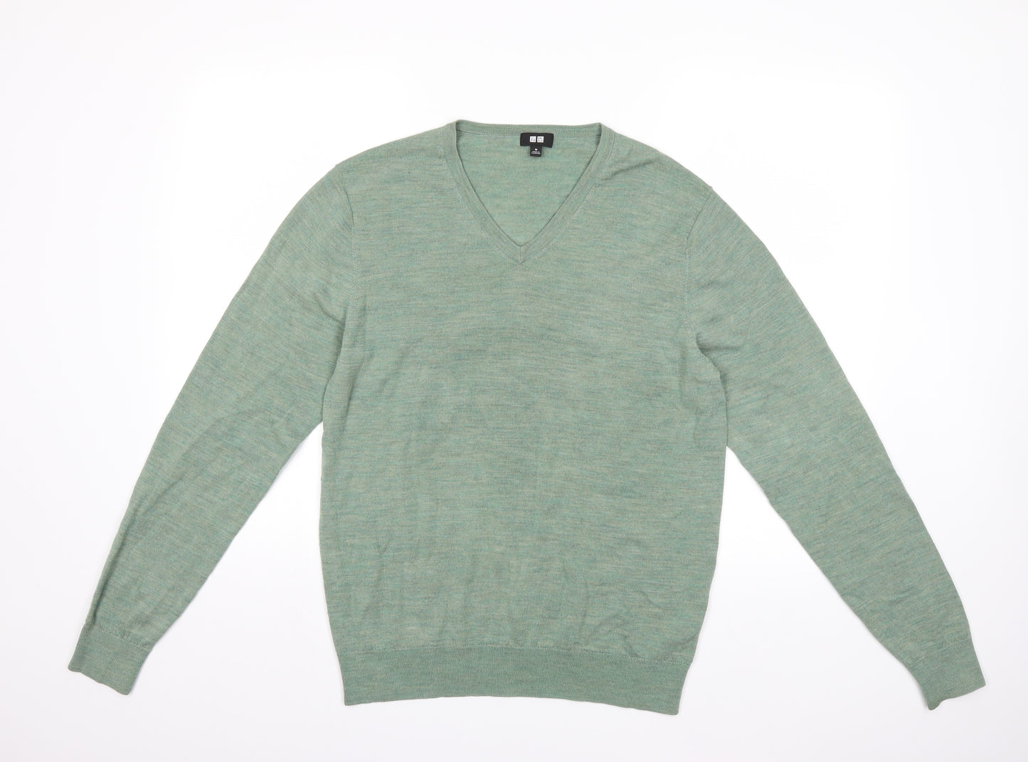 Uniqlo Mens Green  Knit Pullover Jumper Size M