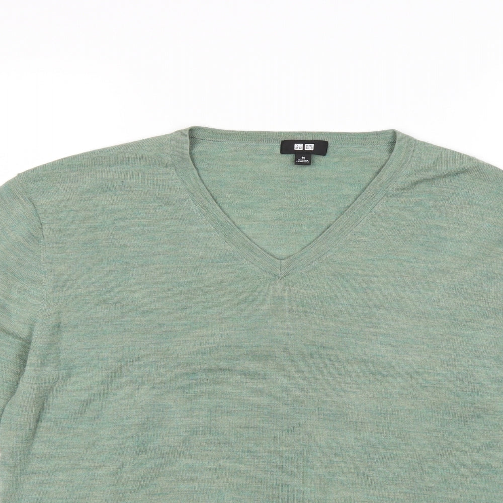 Uniqlo Mens Green  Knit Pullover Jumper Size M