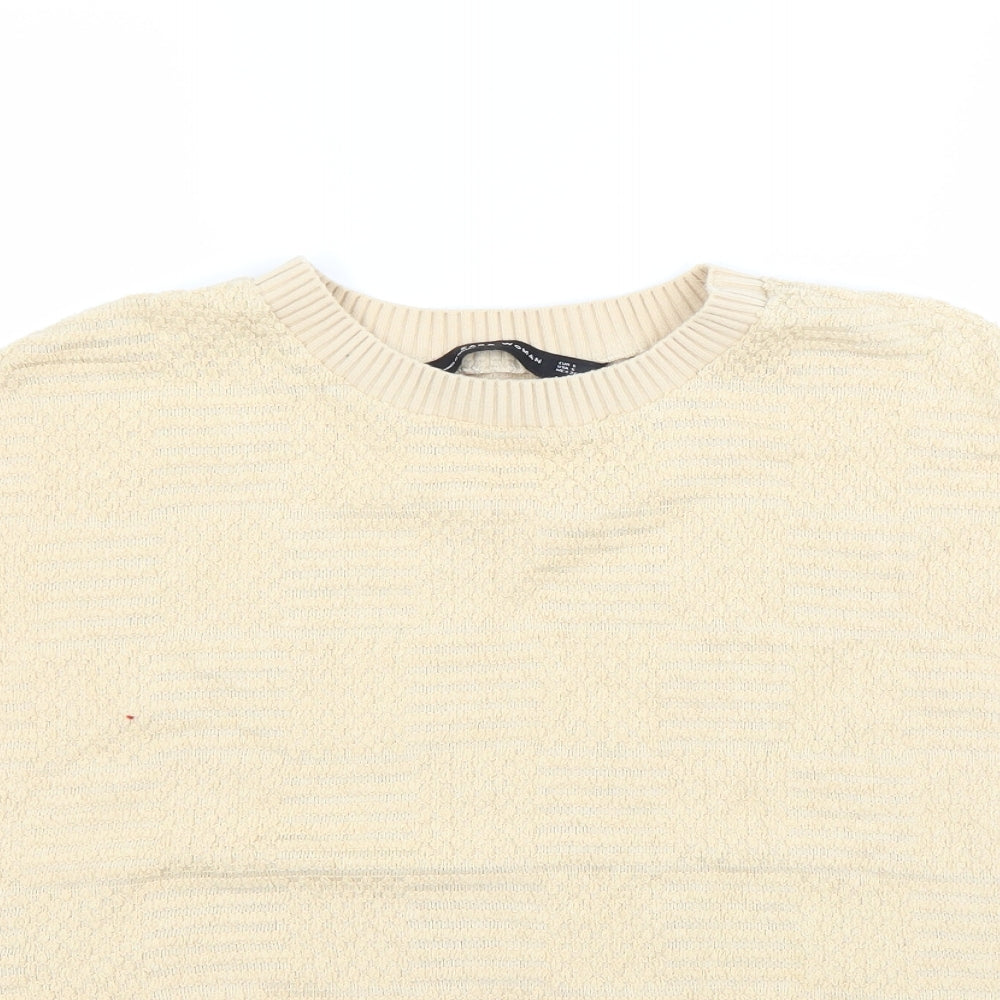 Zara Womens Beige   Pullover Jumper Size S