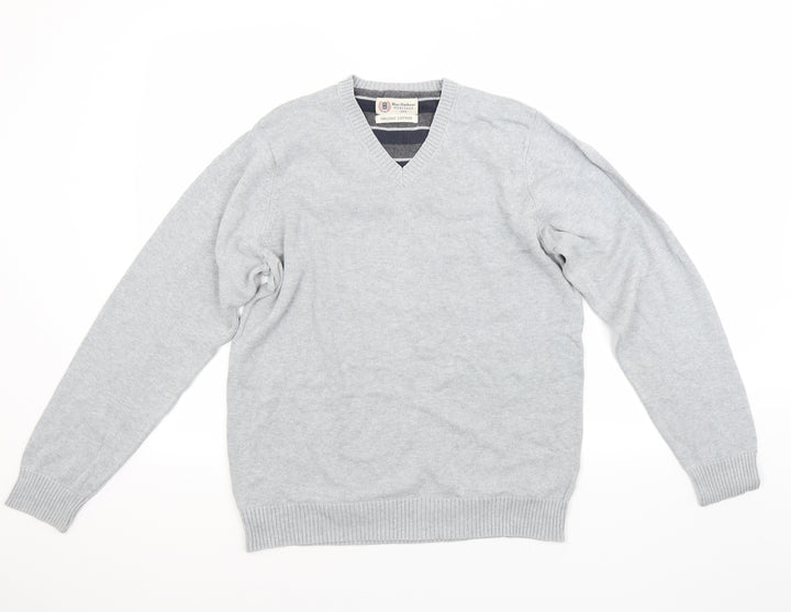 Blue Harbour Mens Grey Pullover Jumper Size S
