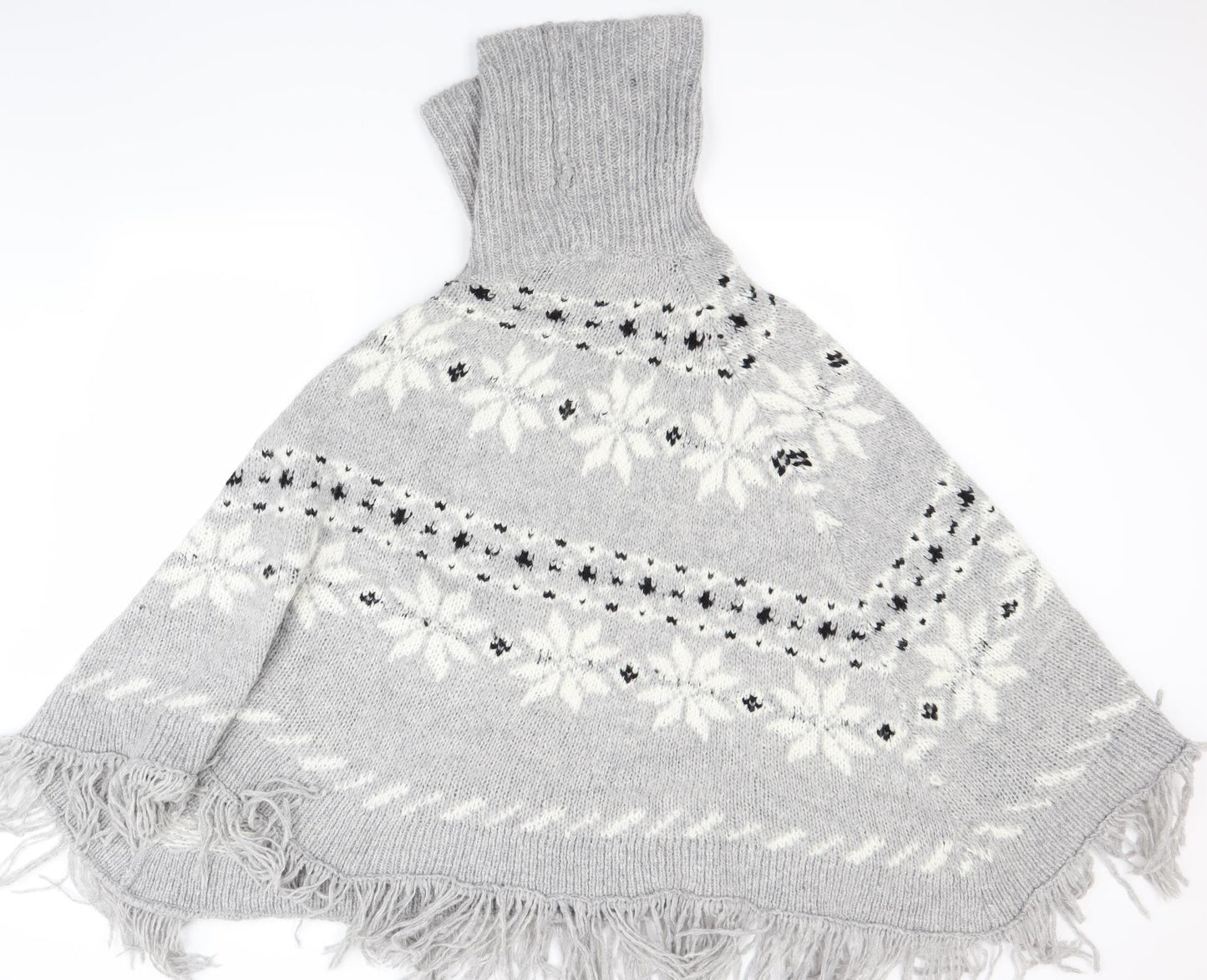 NEXT Womens Grey Floral  Pullover Jumper Size L