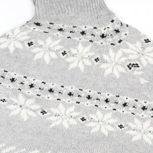 NEXT Womens Grey Floral  Pullover Jumper Size L