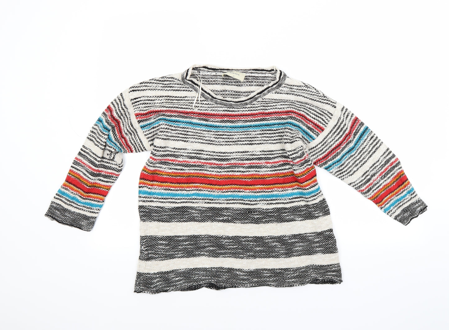 Papaya Womens Multicoloured Striped  Pullover Jumper Size S