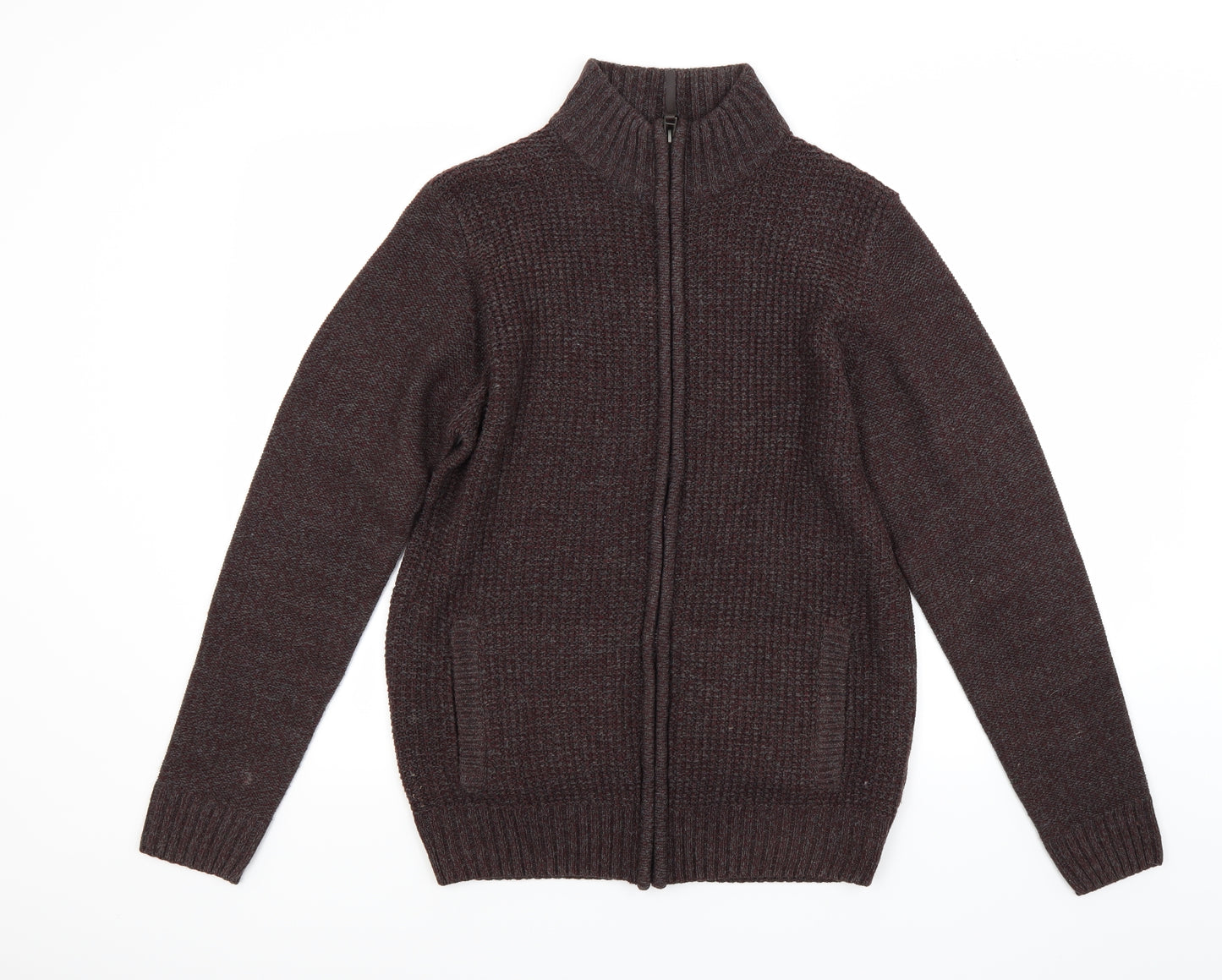 Atlantic Bay Mens Brown   Cardigan Jumper Size S