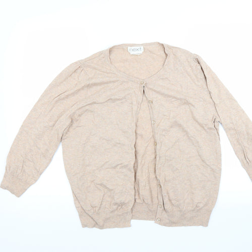 NEXT Womens Beige   Cardigan Jumper Size 18