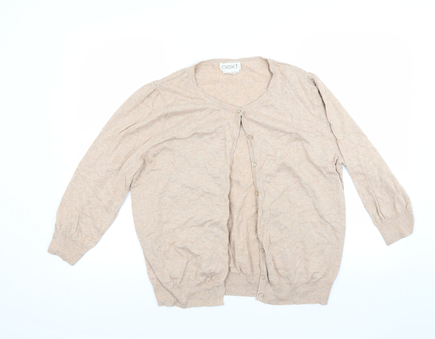 NEXT Womens Beige   Cardigan Jumper Size 18