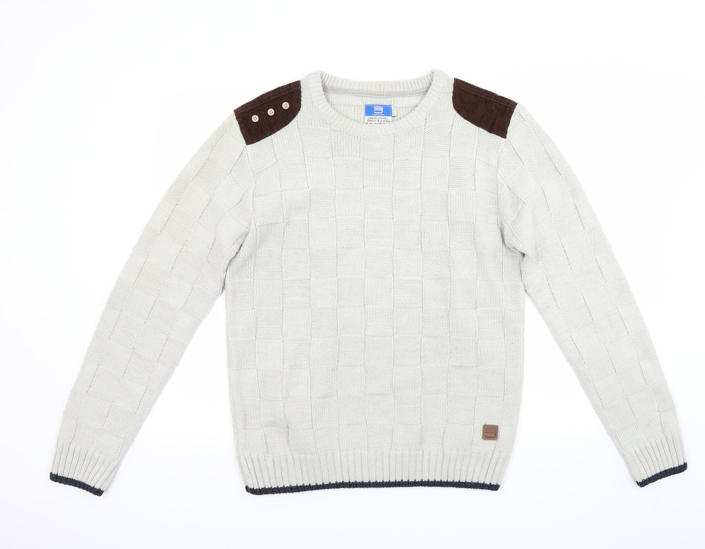 Smith & Jones Mens Beige   Pullover Jumper Size L