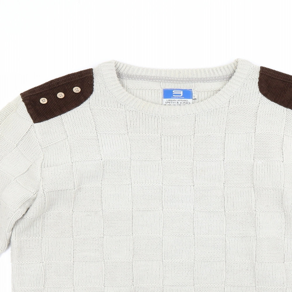 Smith & Jones Mens Beige   Pullover Jumper Size L