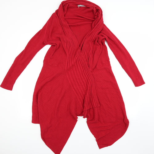Marks and Spencer Womens Red   Cardigan Jumper Size L