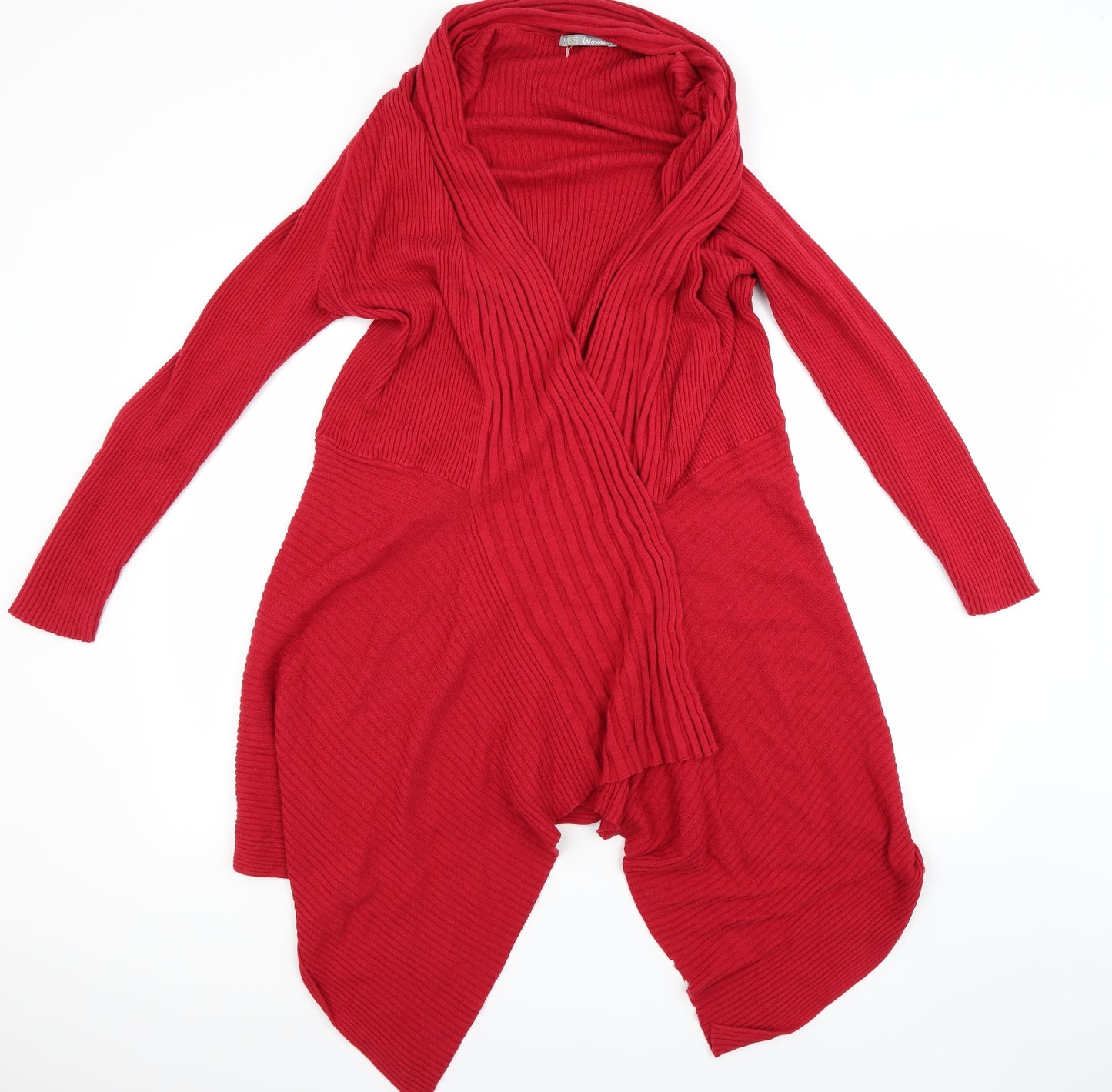 Marks and Spencer Womens Red   Cardigan Jumper Size L