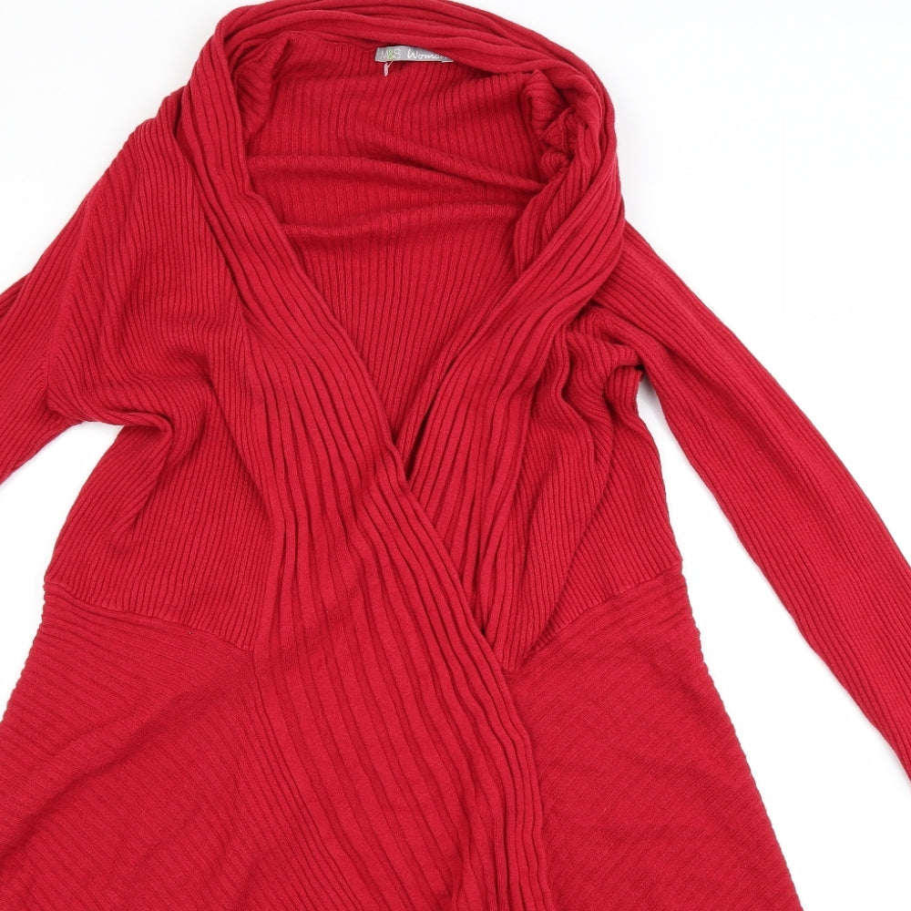 Marks and Spencer Womens Red   Cardigan Jumper Size L