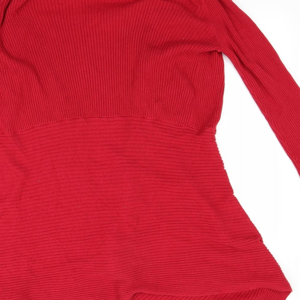 Marks and Spencer Womens Red   Cardigan Jumper Size L