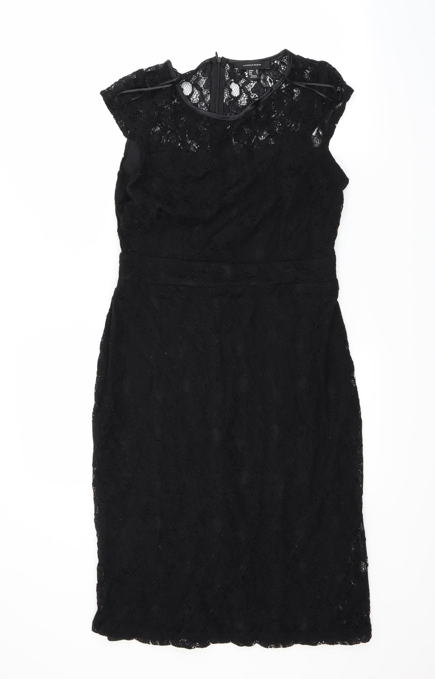 Atmosphere Womens Black Floral  A-Line  Size 10