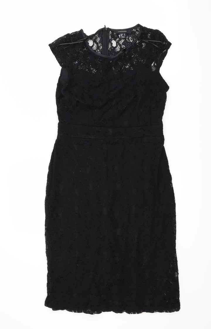 Atmosphere Womens Black Floral  A-Line  Size 10