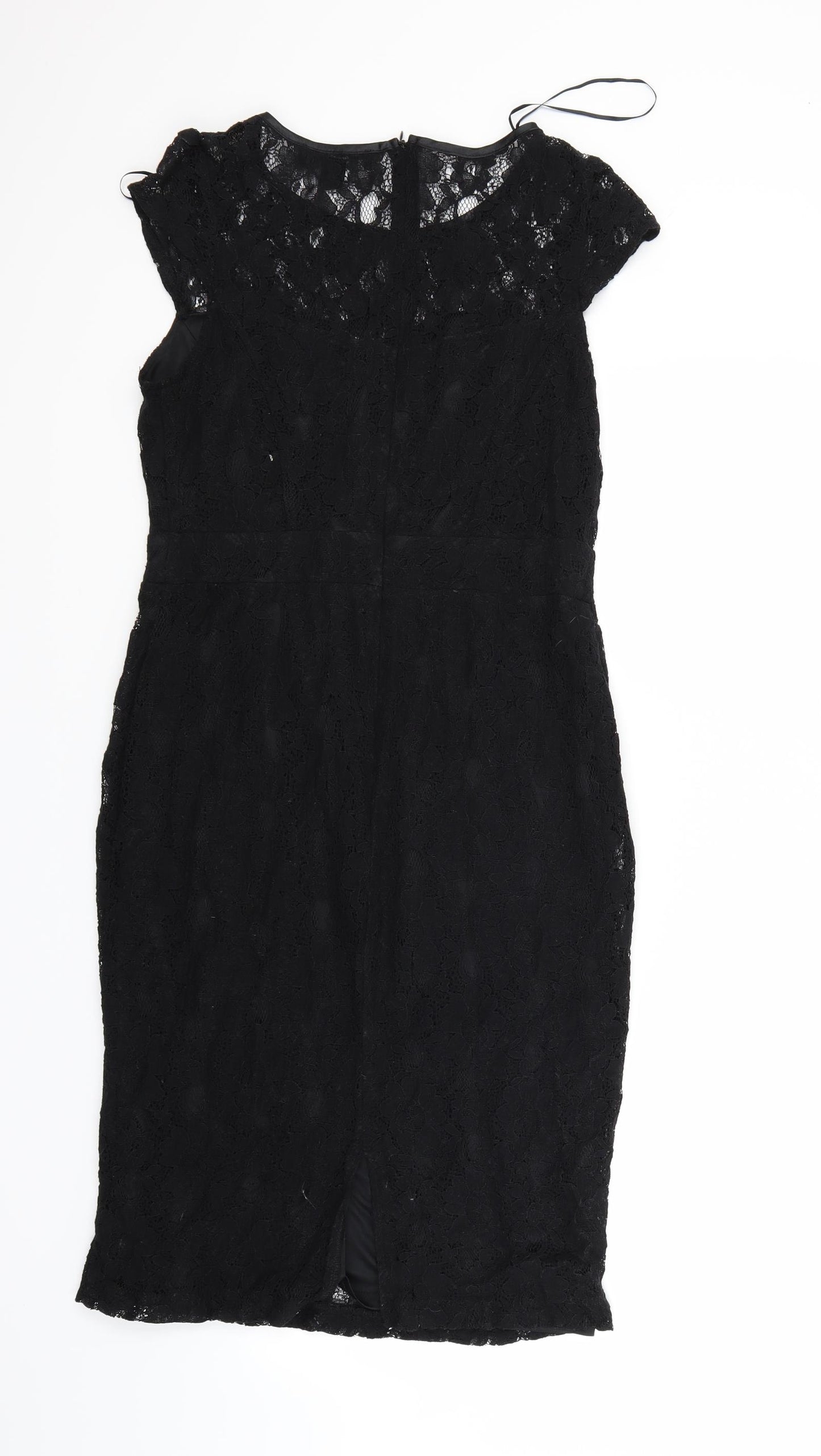 Atmosphere Womens Black Floral  A-Line  Size 10