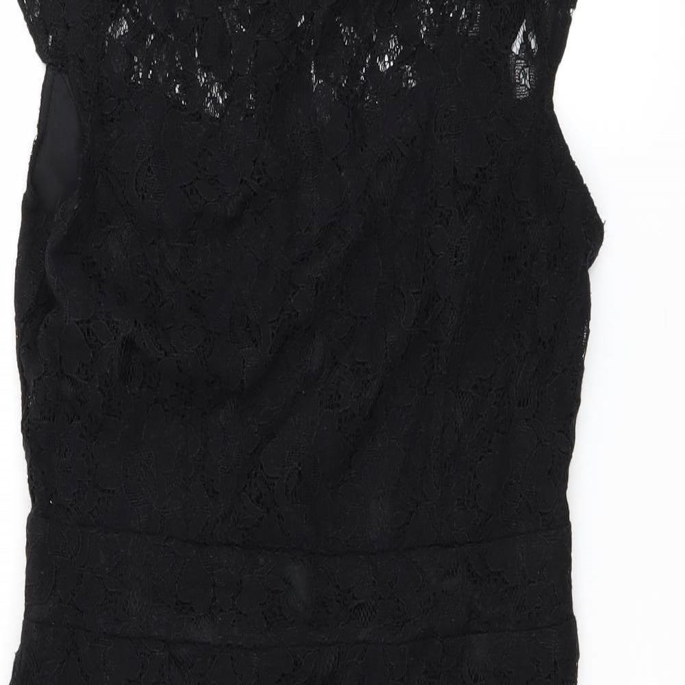 Atmosphere Womens Black Floral  A-Line  Size 10