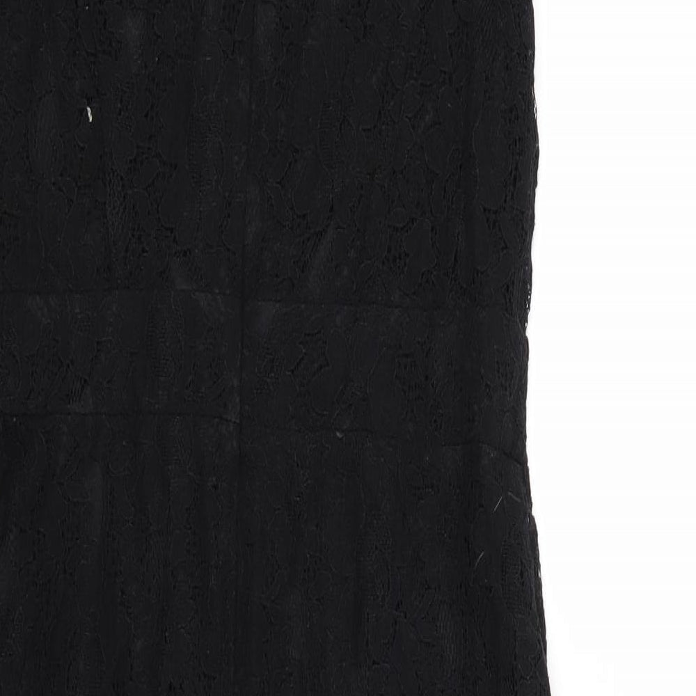 Atmosphere Womens Black Floral  A-Line  Size 10