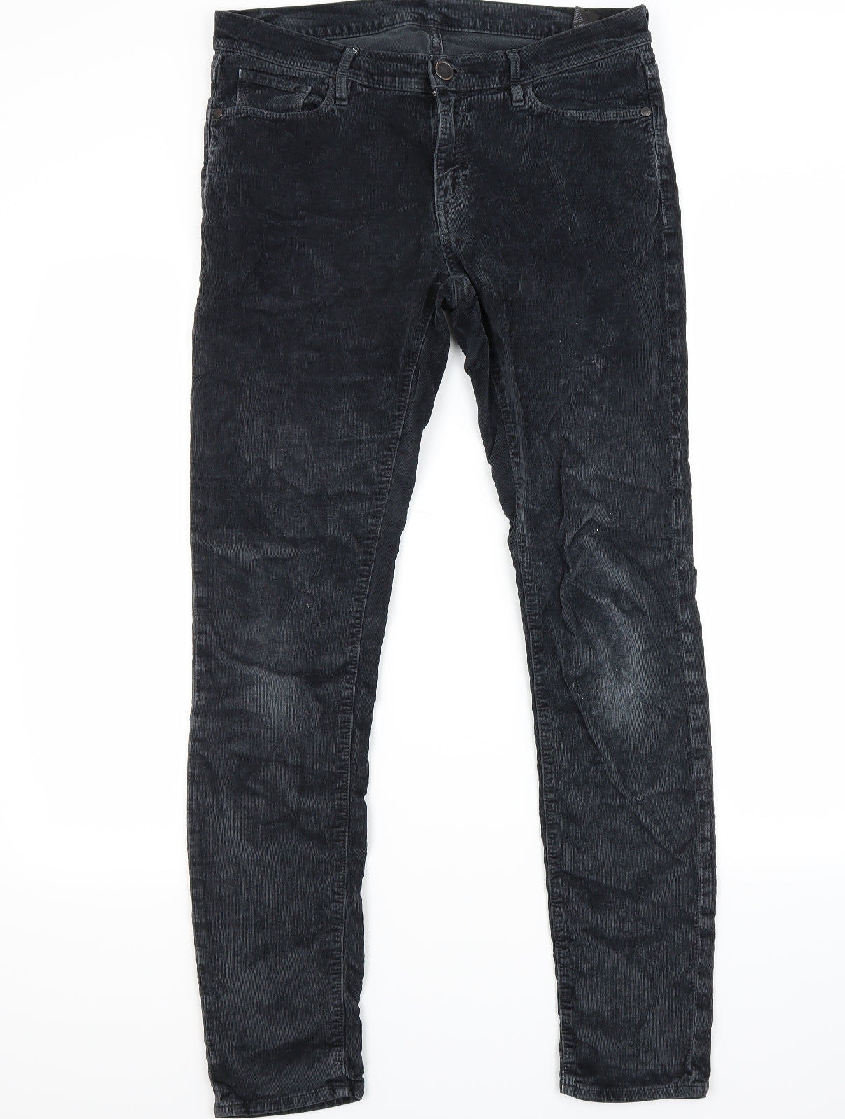free soul Womens Black  Corduroy Skinny Jeans Size 30 in L32 in