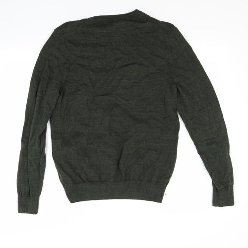 Marks and Spencer Mens Green   Henley Jumper Size M