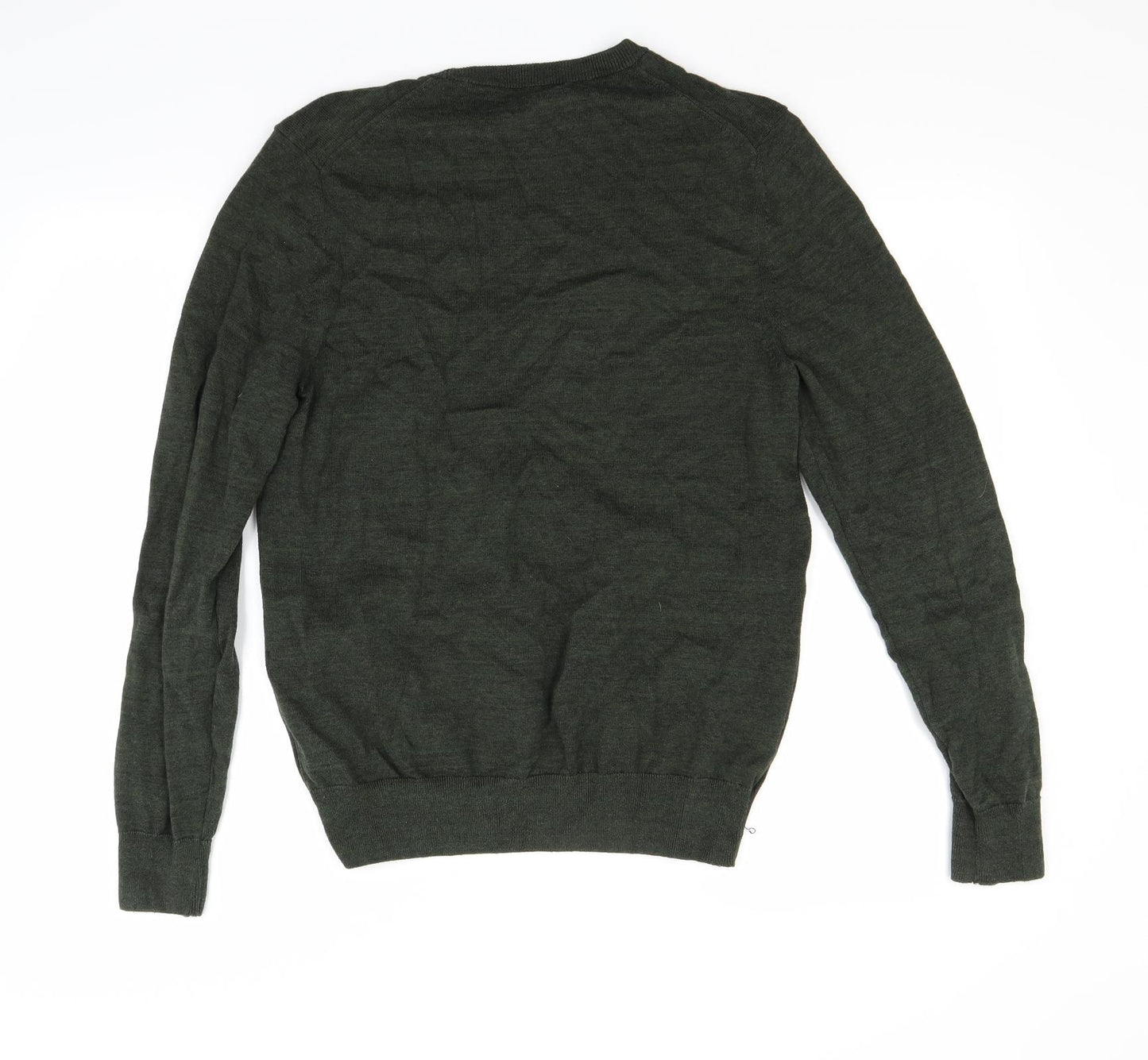 Marks and Spencer Mens Green   Henley Jumper Size M