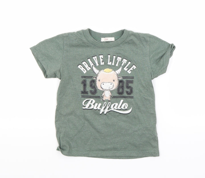 Fox Boys Green Basic T-Shirt Size 2 Years