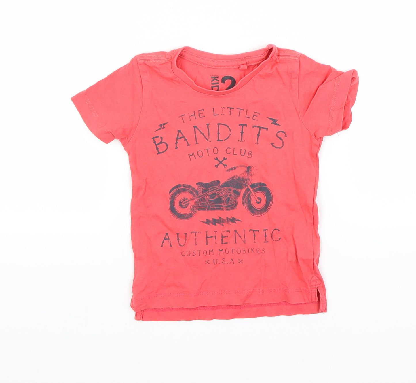 Preworn Boys Red   Basic T-Shirt Size 2 Years