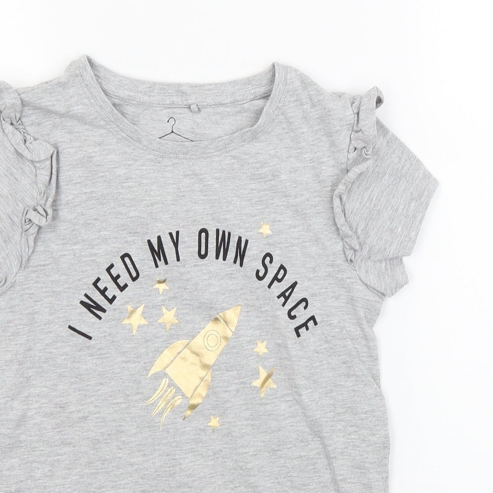 NEXT Girls Grey   Basic T-Shirt Size 10 Years