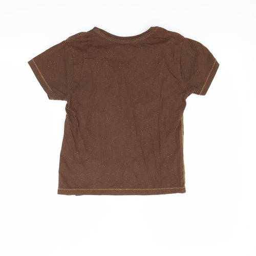 Disney Boys Brown   Basic T-Shirt Size 7-8 Years  - Star wars